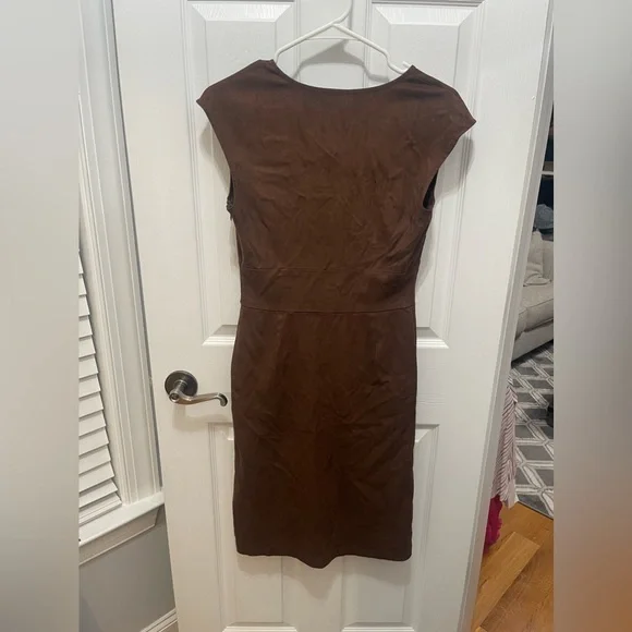 BCBGmaxazria dress sleeveless brown dress zip up in the side small - Picture 14 of 14